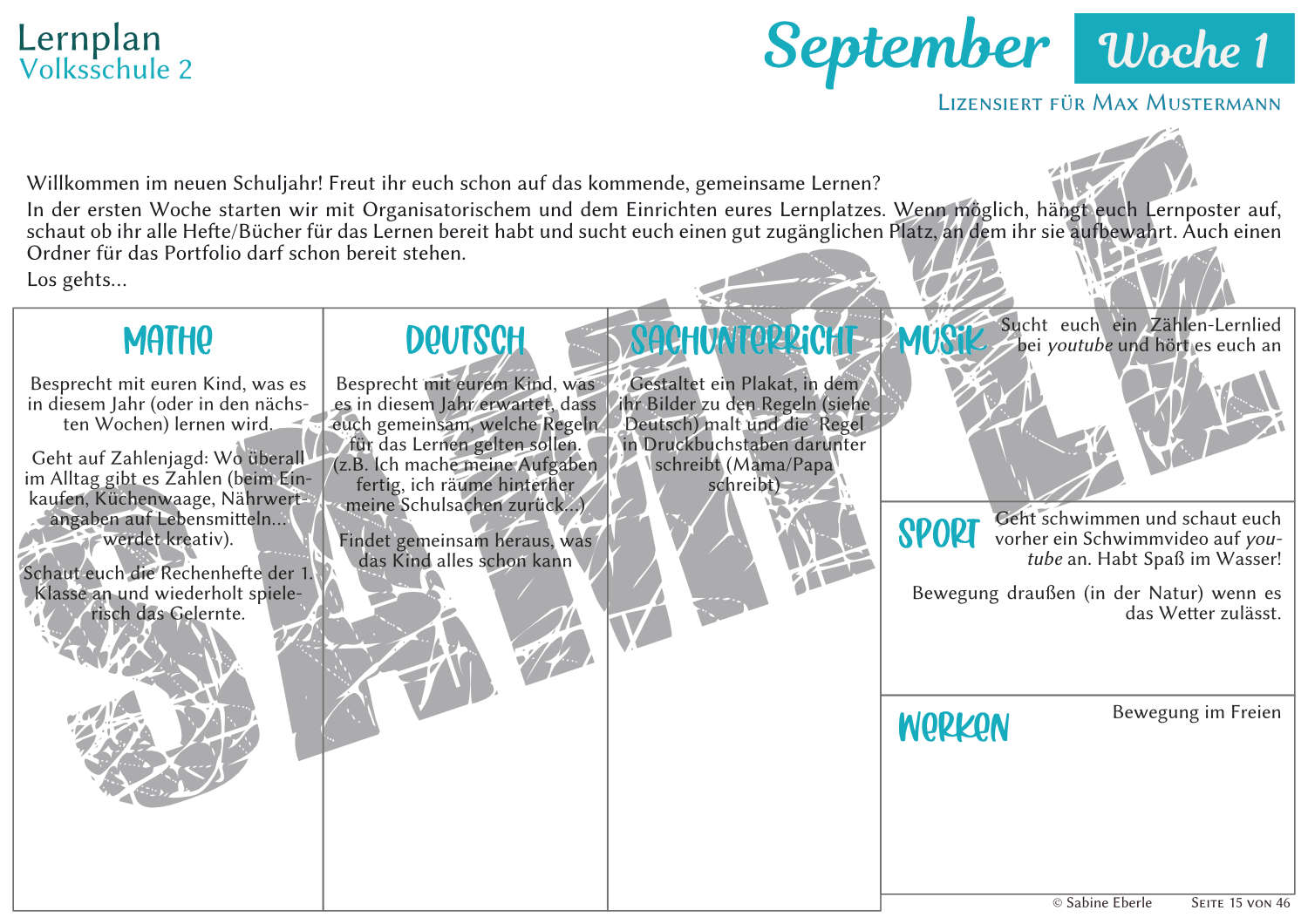 Wochenplan
